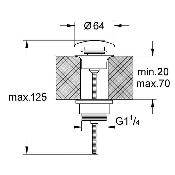 Донный клапан Kerasan Nolita Белый матовый купить в интернет-магазине сантехники Sanbest