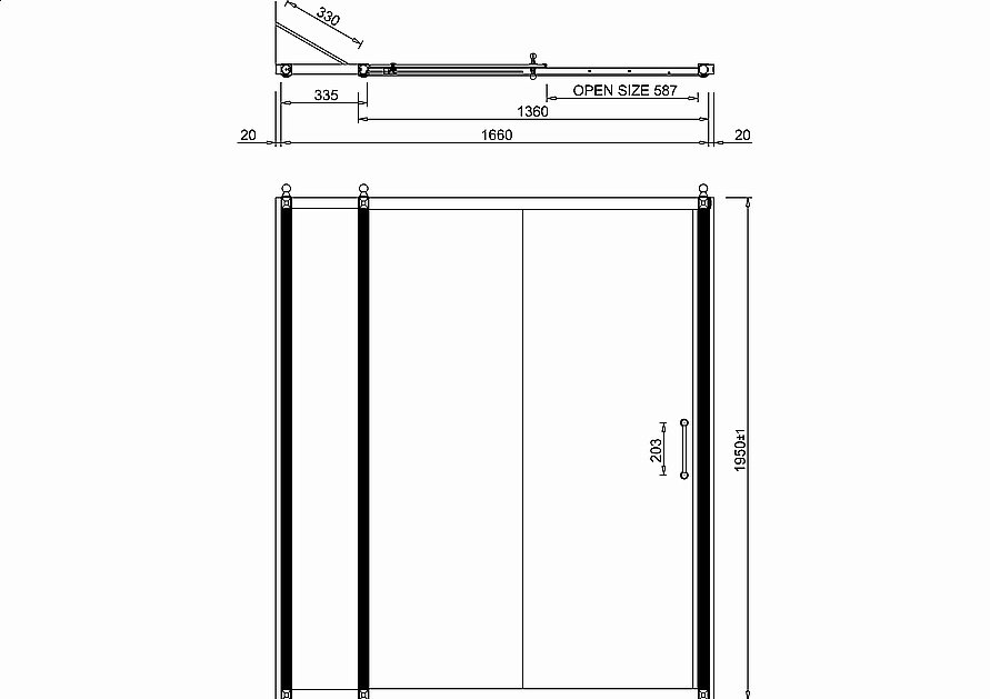 Душевая дверь раздвижная Burlington 170 стекло прозрачное/профиль хром купить в интернет-магазине Sanbest