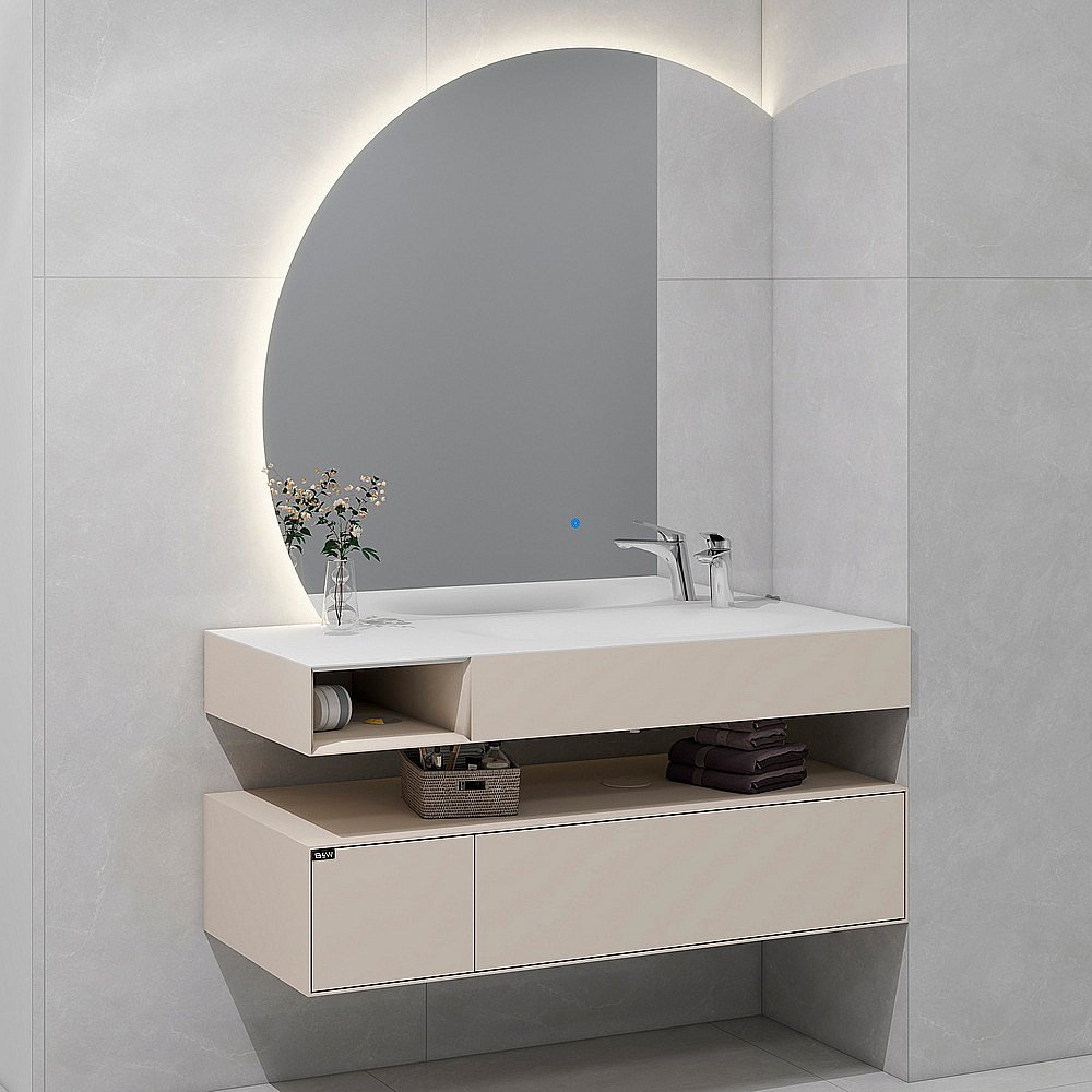 Зеркало LED Black&White Universe U955.MR1000 в ванную от интернет-магазине сантехники Sanbest