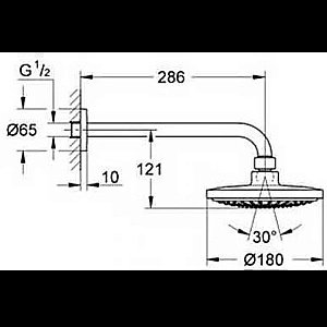 Душевая система Grohe Eurosmart 124440 хром купить в интернет-магазине сантехники Sanbest
