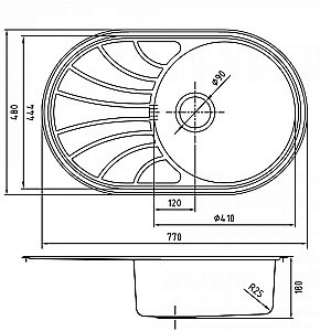 Кухонная мойка Iddis Suno SUN77SDi77 77 сатин купить в интернет-магазине сантехники Sanbest