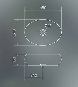 Раковина накладная Gid Lago 48 9030g 52234 золото купить в интернет-магазине Sanbest