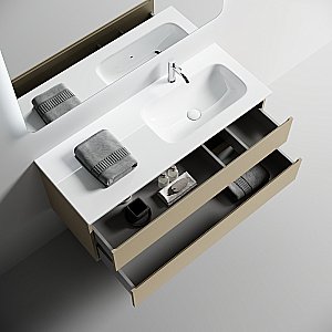 Тумба с раковиной Sancos Folk FL120LCP/FL120RCP Капучино для ванной в интернет-магазине Sanbest