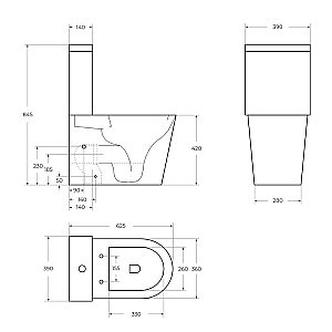 Унитаз напольный BelBagno FLAY-TOR BB2149CP-TOR/SC белый, с крышкой микролифт, с бачком, безободковый, слив-торнадо купить в интернет-магазине Sanbest