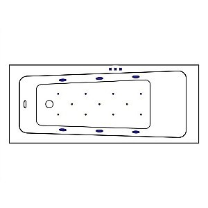 Ванна акриловая EXCELLENT Ava RELAX WAEX.AVA17.RELAX.CR 170x70 белая с гидромассажем купить в интернет-магазине Sanbest