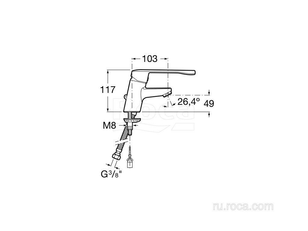 Смеситель для раковины Roca Victoria Pro 5A3123C00 купить в интернет-магазине сантехники Sanbest