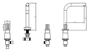 Смеситель для раковины Boheme ELEGANTE 152-CR-EL хром купить в интернет-магазине сантехники Sanbest