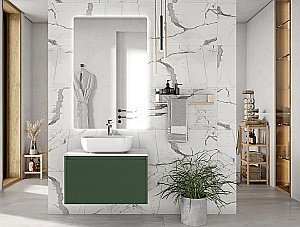 Мебель для ванной Cersanit GRANDE 80 со столешницей, бежевая зеленая для ванной в интернет-магазине Sanbest