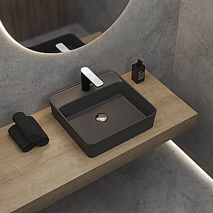 Раковина накладная BERGES Ego SL 182024 45 антрацит матовый купить в интернет-магазине Sanbest