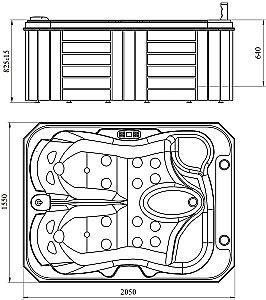 Минибассейн Мишель Platinum 205х155 белый купить в интернет-магазине Sanbest