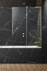 Шторка для ванны Radaway Furo SL Brushed Gold PND II 120 стекло прозрачное/профиль брашированное золото купить в интернет-магазине Sanbest