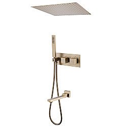 Душевая система Abber Daheim AF8254G золото матовое купить в интернет-магазине сантехники Sanbest