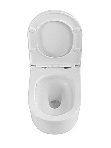 Унитаз подвесной BelBagno Unique BB007CH-TOR/SC белый, безободковый, с крышкой микролифт, слив-торнадо купить в интернет-магазине Sanbest