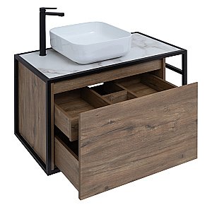 Тумба с раковиной Aquanet Nova Lite Loft 90 L/R дуб рустикальный для ванной в интернет-магазине Sanbest