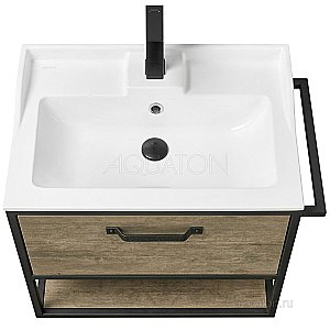 Тумба с раковиной Акватон Лофт Фабрик 65 дуб кантри для ванной в интернет-магазине Sanbest
