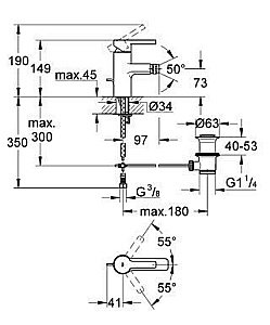 Смеситель для биде Grohe Lineare 33848 000 купить в интернет-магазине сантехники Sanbest