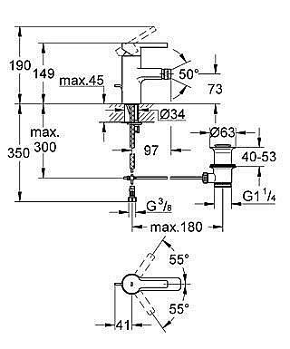 Смеситель для биде Grohe Lineare 33848 000 купить в интернет-магазине сантехники Sanbest