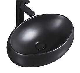 Раковина накладная Gid Lago 48 Bm9030b 53372 черная матовая купить в интернет-магазине Sanbest