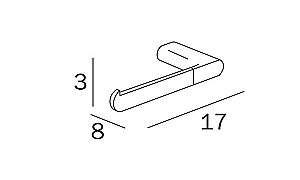 Держатель для туалетной бумаги Inda Mita хром/матовый черный купить в интернет-магазине сантехники Sanbest