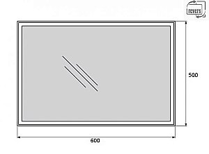 Зеркало BelBagno SPC-GRT-500-600-LED-TCH в ванную от интернет-магазине сантехники Sanbest
