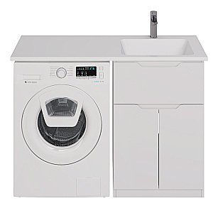 Тумба с  раковиной напольная Dreja VEGA 60/120 белый глянец для ванной в интернет-магазине Sanbest