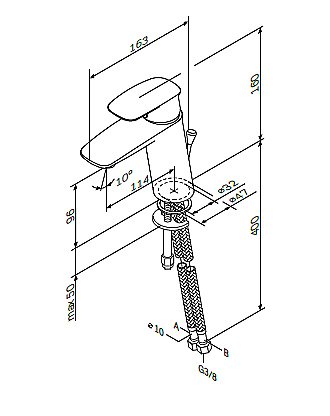 Смеситель для раковины AM.PM Spirit V2.1 F71A02100 купить в интернет-магазине сантехники Sanbest