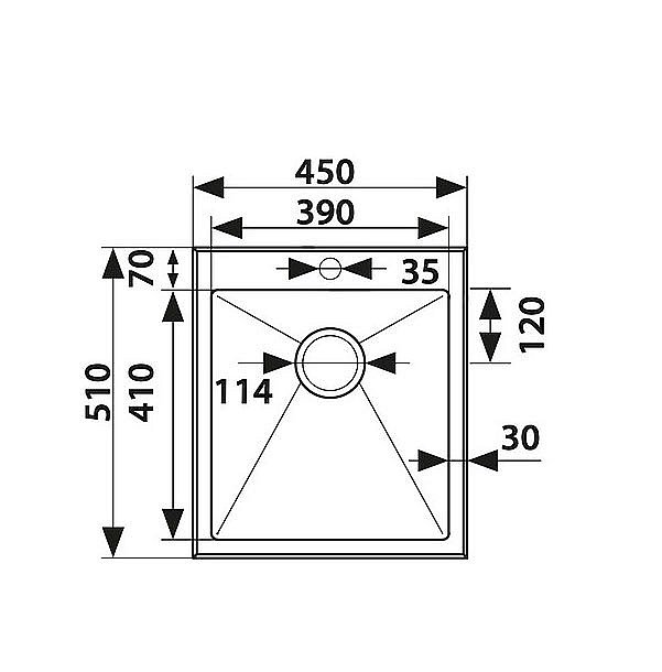Мойка кухонная Kaiser KSM-4551 сталь купить в интернет-магазине сантехники Sanbest
