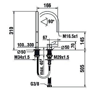 Смеситель для раковины Laufen Kartell 3.1133.2.004.221.1 купить в интернет-магазине сантехники Sanbest