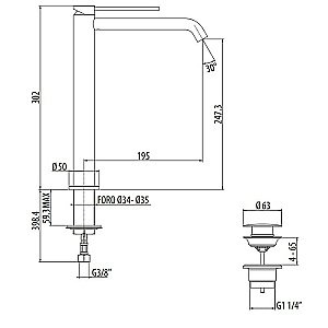 Смеситель для раковины Gattoni Circle Two 9148/91C0 купить в интернет-магазине сантехники Sanbest