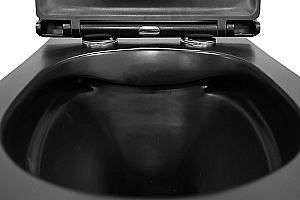 Унитаз подвесной с инсталляцией Azario Grado AZ-8010-1000+AZ-8200-0013+AZ-0046N-MB черный матовый/кнопка черная матовая, безободковый, с крышкой микролифт купить в интернет-магазине Sanbest