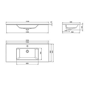 Тумба подвесная с раковиной Опадирис Ибица 120 белая/хром для ванной в интернет-магазине Sanbest