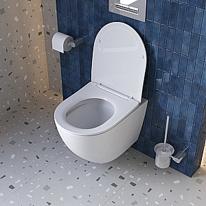 Унитаз подвесной BelBagno Sfera-Tor BB046CH-TOR/SC белый, безободковый, с крышкой микролифт, слив-торнадо купить в интернет-магазине Sanbest
