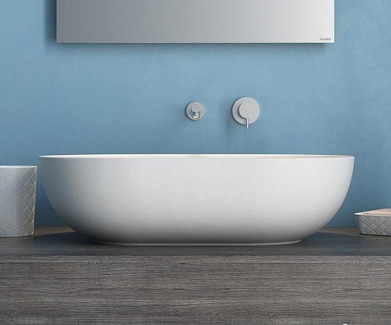 Раковина накладная Globo T-Edje 54 B6O54.BI*0 белая купить в интернет-магазине Sanbest