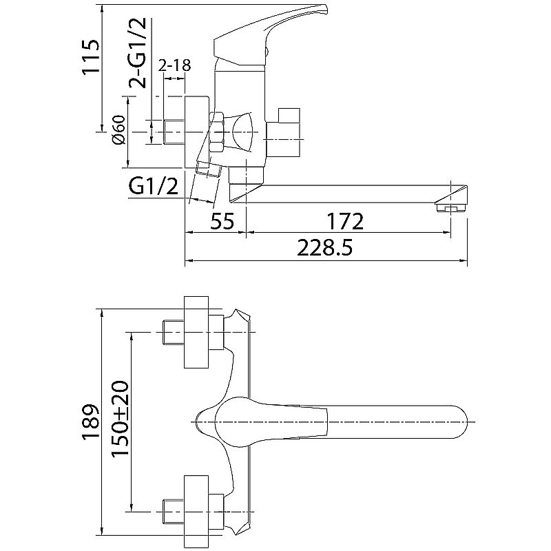 Смеситель для ванны Milardo Sterm STESB02M02 хром купить в интернет-магазине сантехники Sanbest