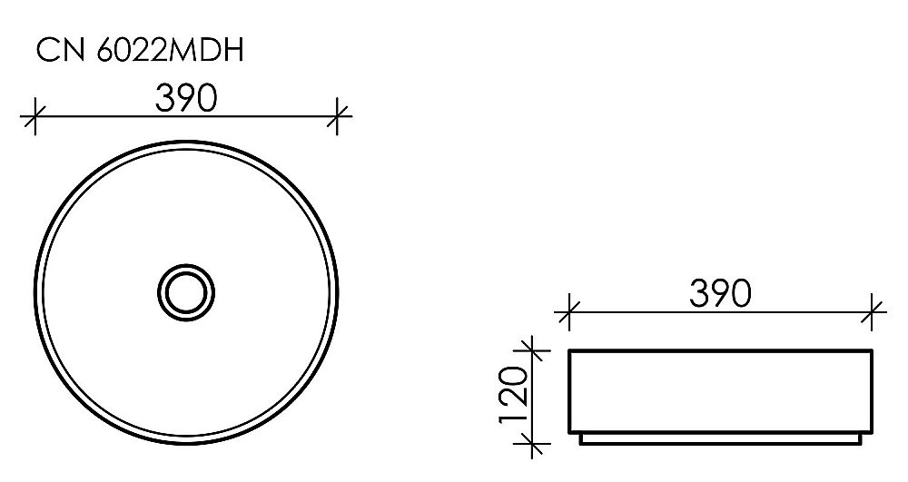 Раковина накладная Ceramica Nova Element CN6022MDH темный антрацит матовый купить в интернет-магазине Sanbest