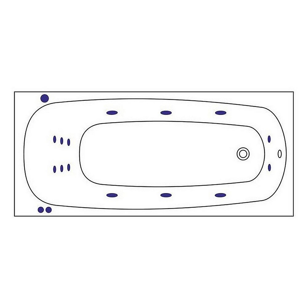 Гидромассажная ванна WhiteCross Layla Slim 180x80 SMART хром купить в интернет-магазине Sanbest