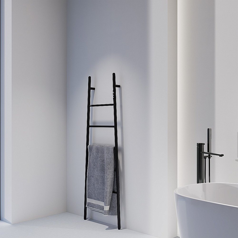 Полотенцесушитель электрический ABBER Treppe AH4705MB черный матовый купить в интернет-магазине сантехники Sanbest