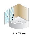 Шторка для ванны Kolpa-San Sole TP 102 левая