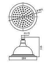 Верхний душ Aquanet Classic ARB08T1-J(T) золото купить в интернет-магазине сантехники Sanbest