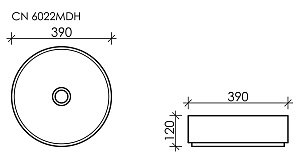 Раковина накладная Ceramica Nova Element CN6022MDH темный антрацит матовый купить в интернет-магазине Sanbest