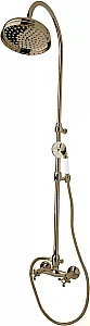 Душевая система Cezares GOLF-CD-02 бронза/ручки белые купить в интернет-магазине сантехники Sanbest