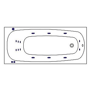 Гидромассажная ванна WhiteCross Layla Slim 180x80 SMART хром купить в интернет-магазине Sanbest
