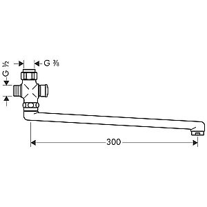 Длинный поворотный излив Hansgrohe Metropol E 14495000 купить в интернет-магазине сантехники Sanbest