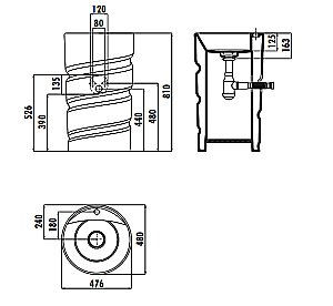 Раковина моноблок Creavit Spiral 47,6 CL084-0000 белая купить в интернет-магазине Sanbest