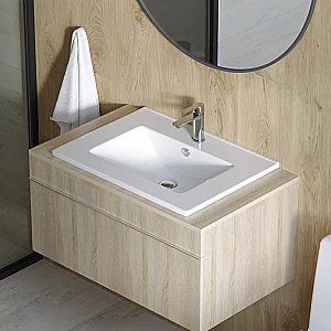 Раковина Sanita luxe Quadro 60 QDR60SLWB01 белая купить в интернет-магазине Sanbest