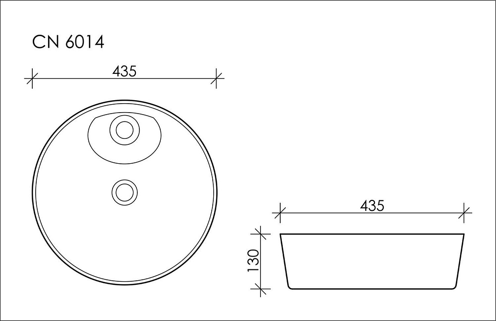 Раковина накладная Ceramica Nova Element CN6014 43 купить в интернет-магазине Sanbest