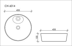 Раковина накладная Ceramica Nova Element CN6014 43 купить в интернет-магазине Sanbest