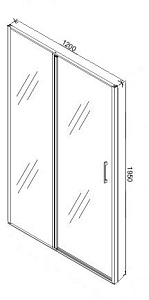 Душевая дверь CeruttiSpa Gloria D120B 120 купить в интернет-магазине Sanbest