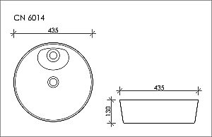 Раковина накладная Ceramica Nova Element CN6014 43 купить в интернет-магазине Sanbest