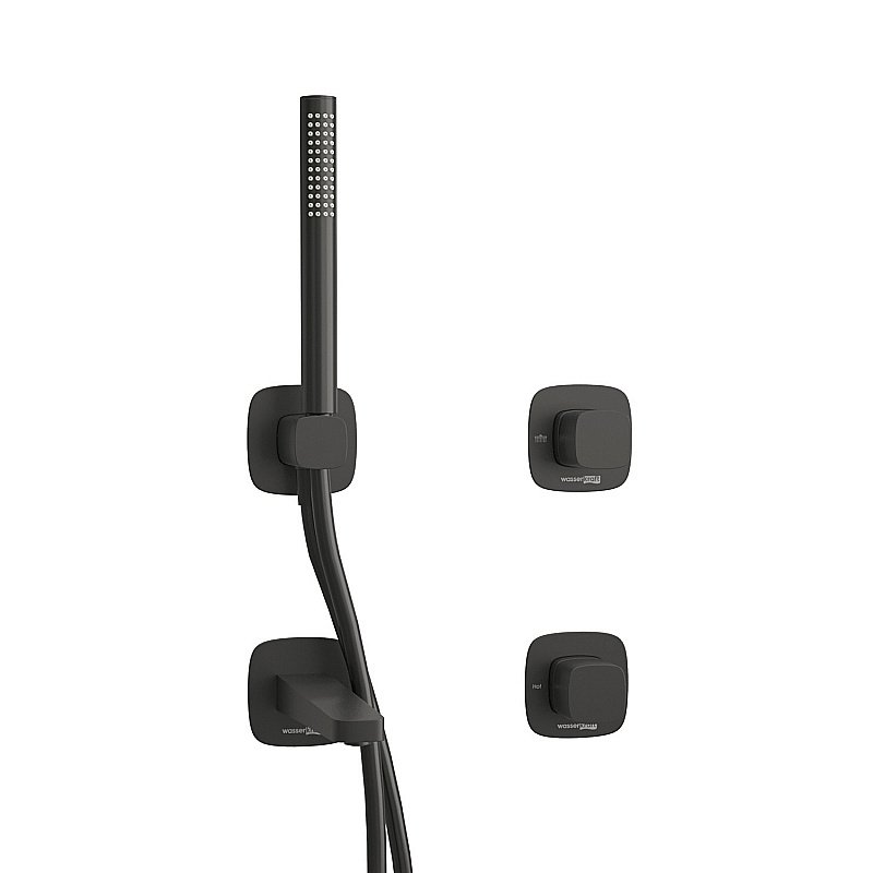 Смеситель для ванны WasserKRAFT Nuthe SET2864 черный матовый купить в интернет-магазине сантехники Sanbest